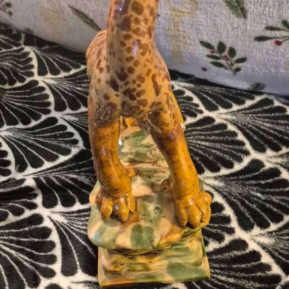 1950s Royal Haeger Mid-Century Ceramic Leopards Jaguar Cats Bookends- a Pair - Picture 3 of 10